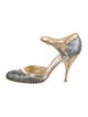 Miu Miu Glitter Printed D'Orsay Pumps