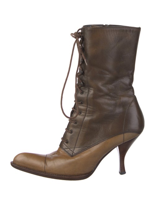 Miu Miu Leather Lace-Up Boots
