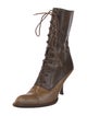 Miu Miu Leather Lace-Up Boots
