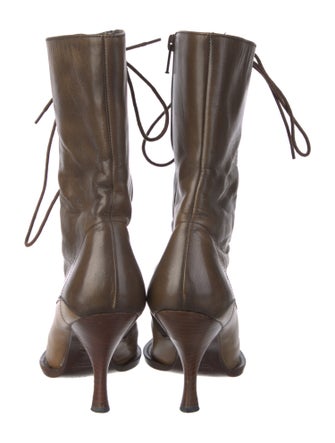 Miu Miu Leather Lace-Up Boots