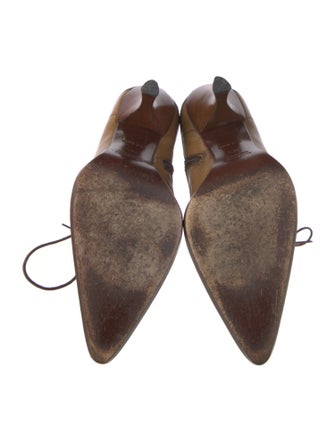 Miu Miu Leather Lace-Up Boots