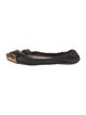 Miu Miu Leather Crystal Embellishments Ballet Flats