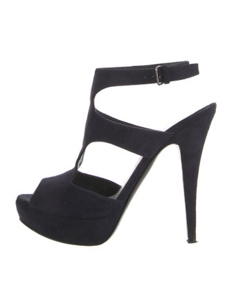 Miu Miu Suede T-Strap Sandals