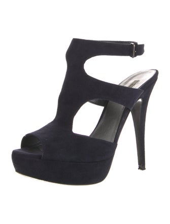 Miu Miu Suede T-Strap Sandals