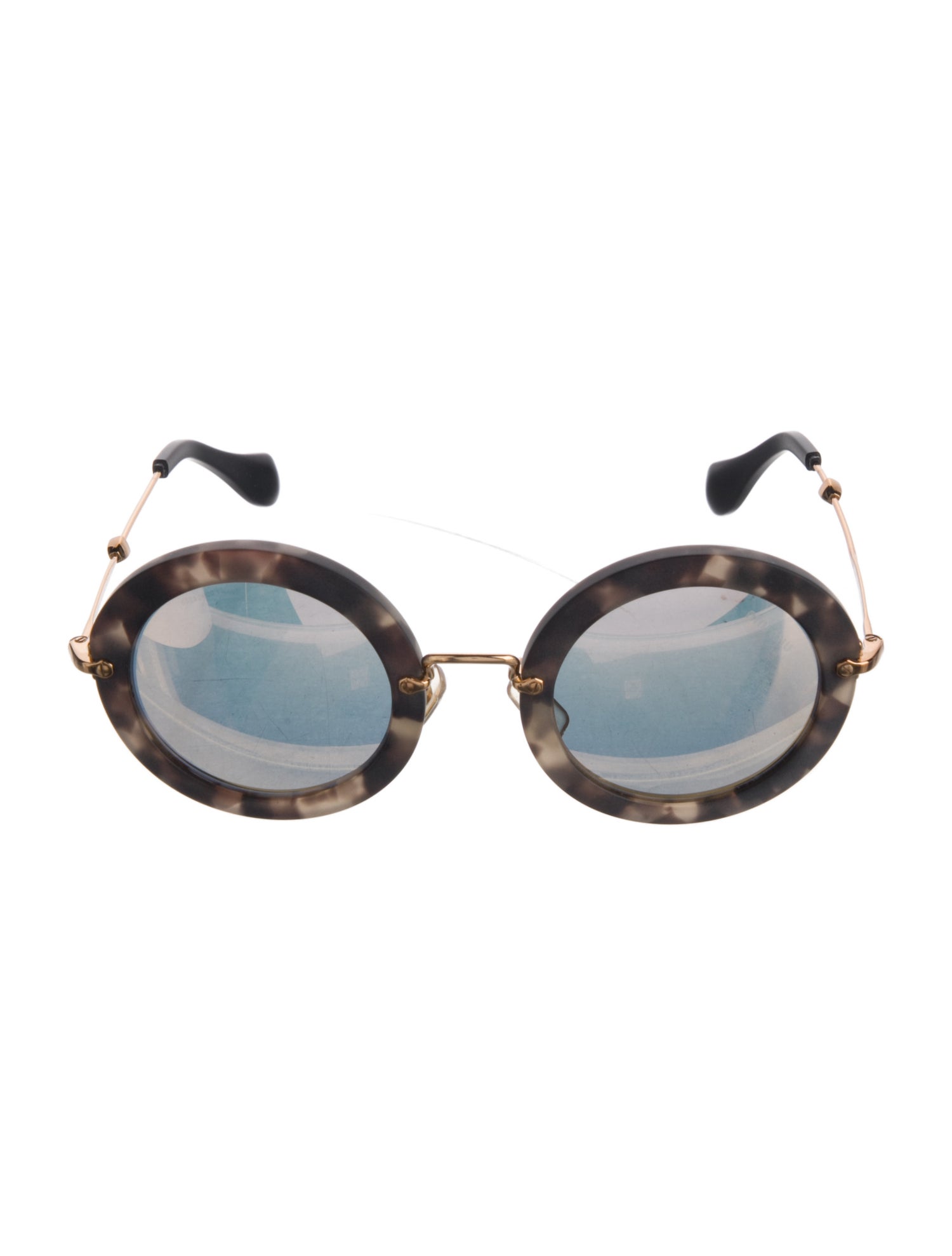 Miu Miu Round Mirrored Sunglasses