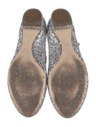 Miu Miu Glitter Glitter Accents Mary Jane Flats