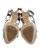 Miu Miu Patent Leather Leather Trim Embellishment Slingback Sandals