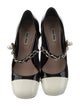 Miu Miu Patent Leather Chain-Link Accents Pumps