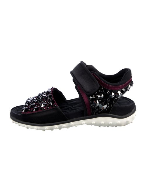 Miu Miu Satin Crystal Embellishments Sandals