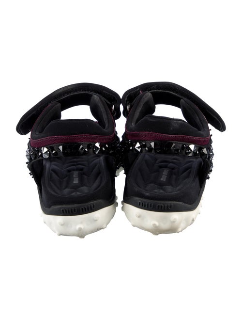 Miu Miu Satin Crystal Embellishments Sandals