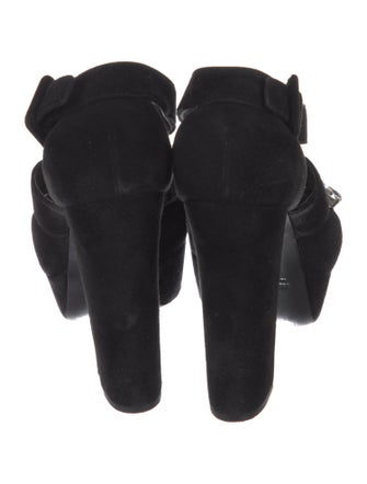 Miu Miu Suede Crystal Embellishments Mules