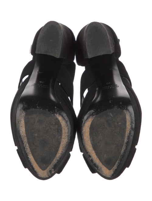 Miu Miu Suede Crystal Embellishments Mules