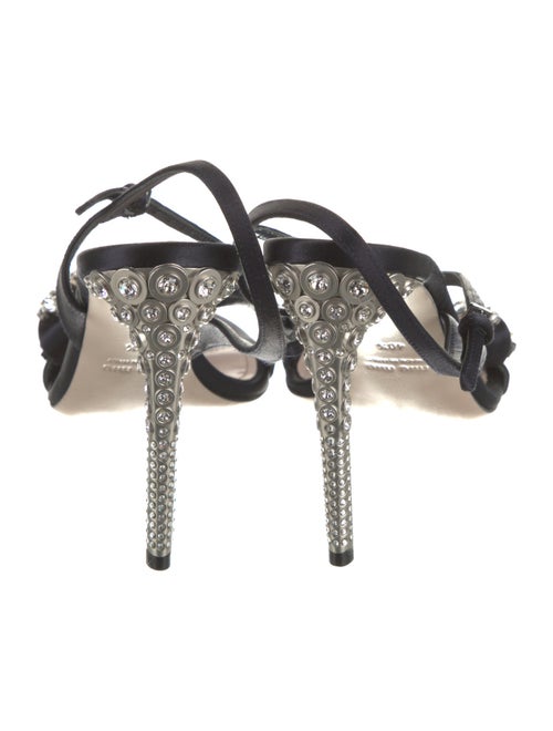 Miu Miu Satin Bow Accents Slingback Sandals