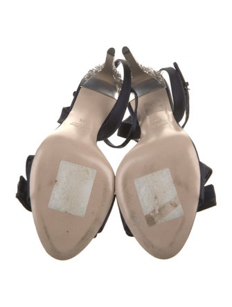 Miu Miu Satin Bow Accents Slingback Sandals