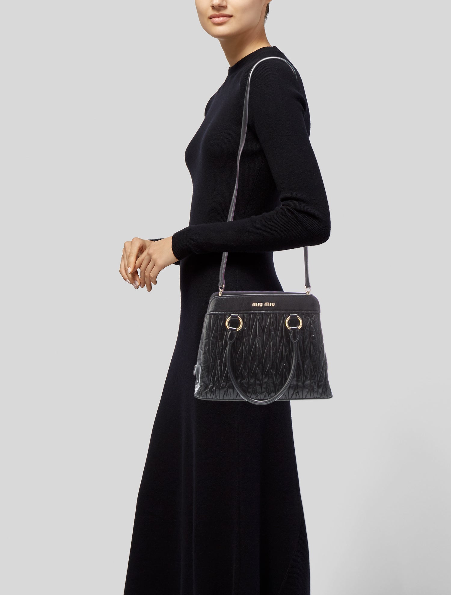 Miu Miu Lambskin Top Handle Bag