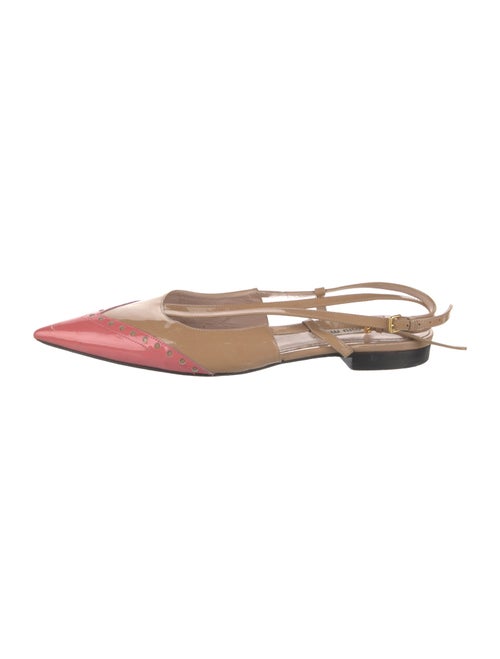 Miu Miu Patent Leather Slingback Flats