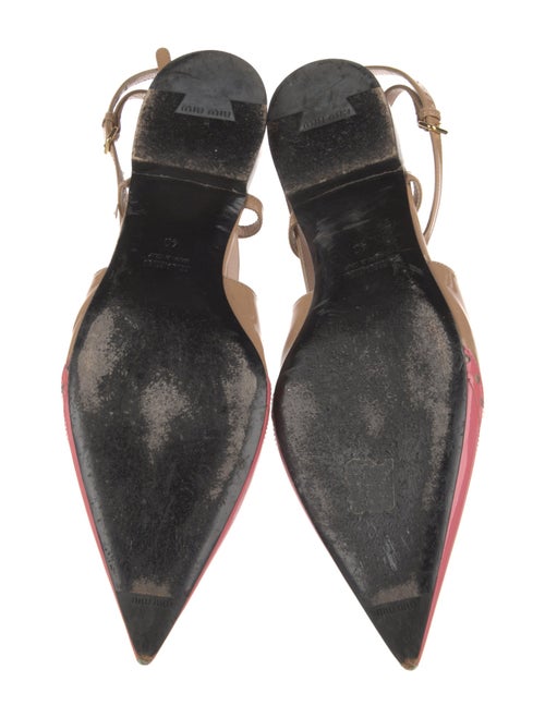 Miu Miu Patent Leather Slingback Flats