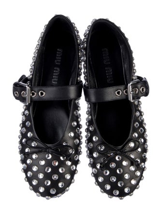 Miu Miu Leather Mary Jane Flats