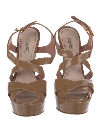 Miu Miu Patent Leather Slingback Pumps