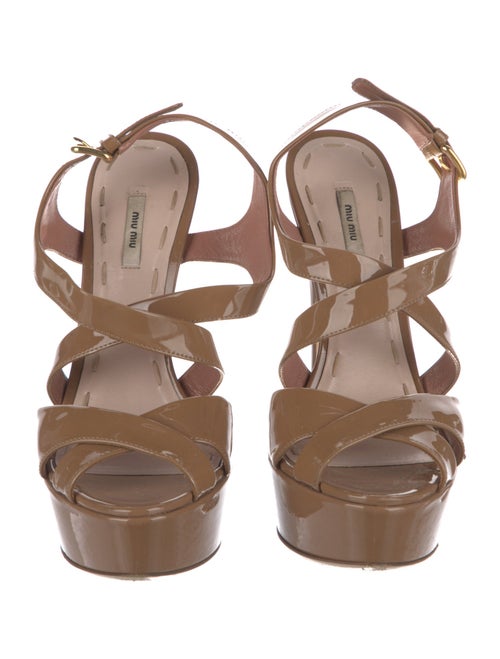 Miu Miu Patent Leather Slingback Pumps