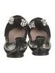 Miu Miu Patent Leather Crystal Embellishments Ballet Flats