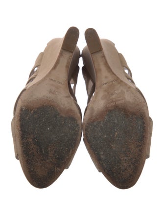 Miu Miu Suede Cutout Accent Sandals