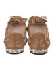 Miu Miu Patent Leather Bow Accents Ballet Flats