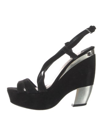 Miu Miu Suede Slingback Sandals