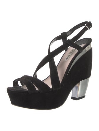 Miu Miu Suede Slingback Sandals