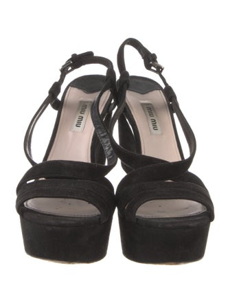 Miu Miu Suede Slingback Sandals