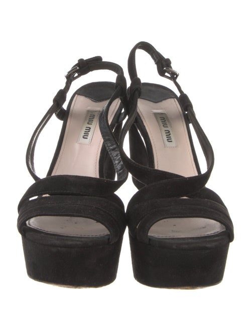 Miu Miu Suede Slingback Sandals