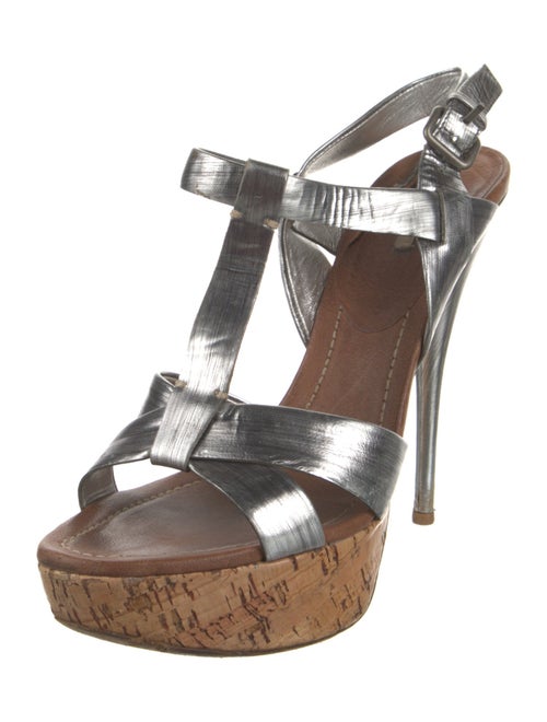 Miu Miu Leather T-Strap Sandals