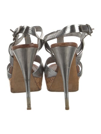 Miu Miu Leather T-Strap Sandals