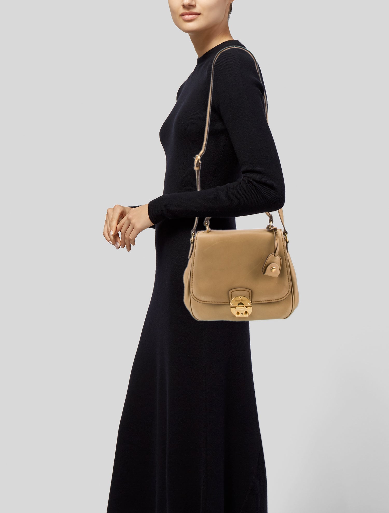 Miu Miu Leather Top Handle Bag