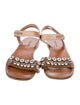 Miu Miu Leather Crystal Embellishments Slides