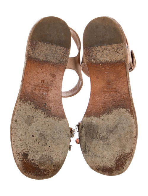 Miu Miu Leather Crystal Embellishments Slides