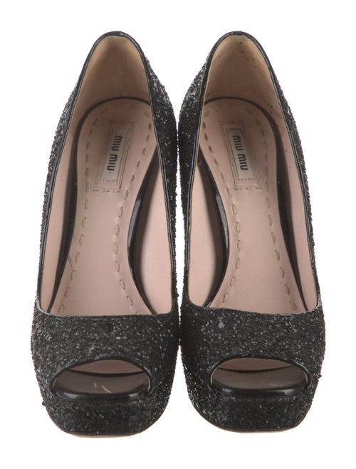 Miu Miu Glitter Animal Print Pumps