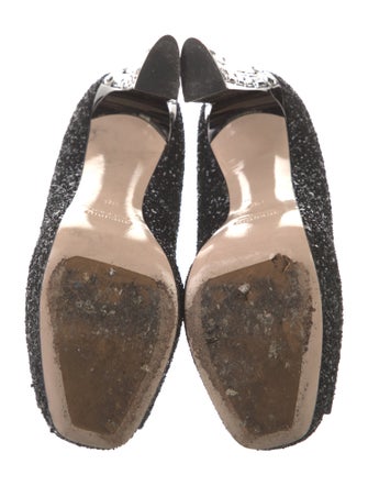 Miu Miu Glitter Animal Print Pumps