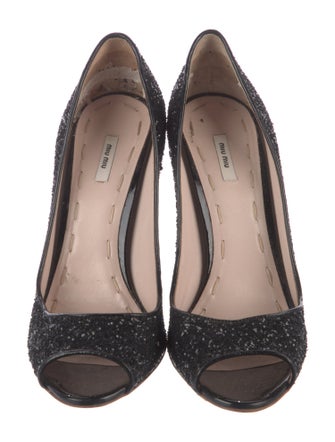 Miu Miu Glitter Glitter Accents Pumps
