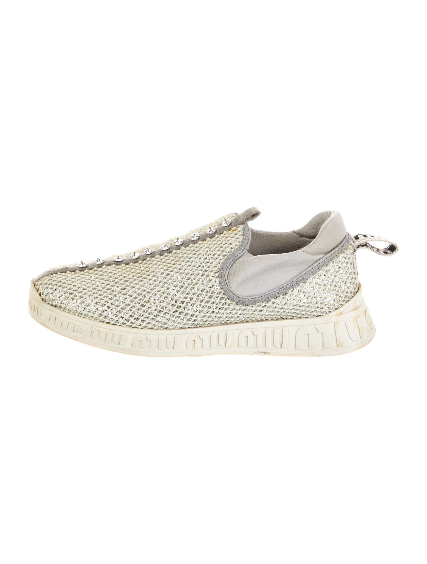 Miu Miu Rubber Glitter Accents Sneakers