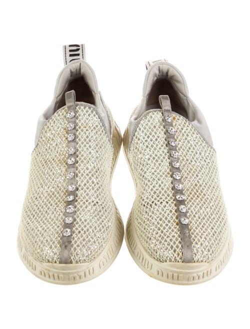 Miu Miu Rubber Glitter Accents Sneakers