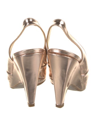 Miu Miu Leather Slingback Sandals