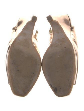 Miu Miu Leather Slingback Sandals