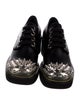 Miu Miu Spike Accents Leather Wedge Sneakers