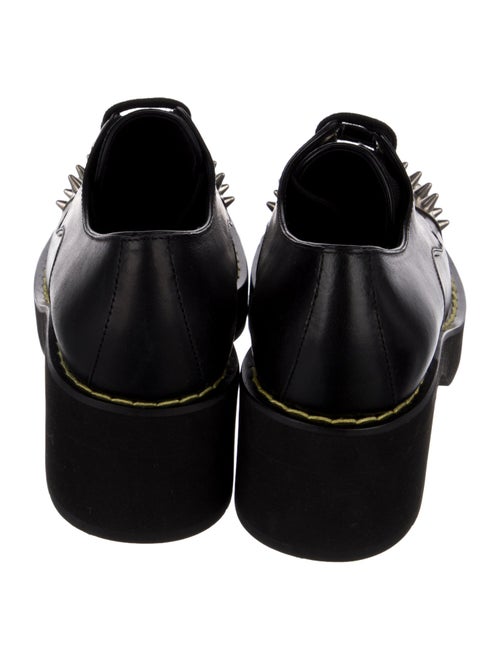 Miu Miu Spike Accents Leather Wedge Sneakers