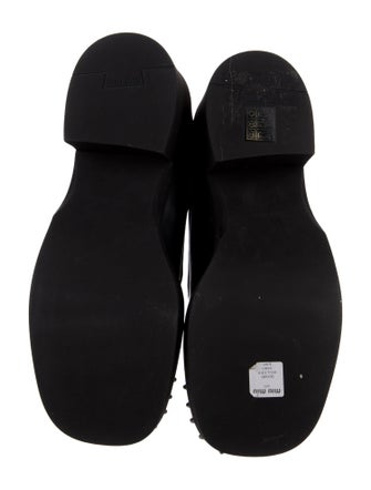 Miu Miu Spike Accents Leather Wedge Sneakers