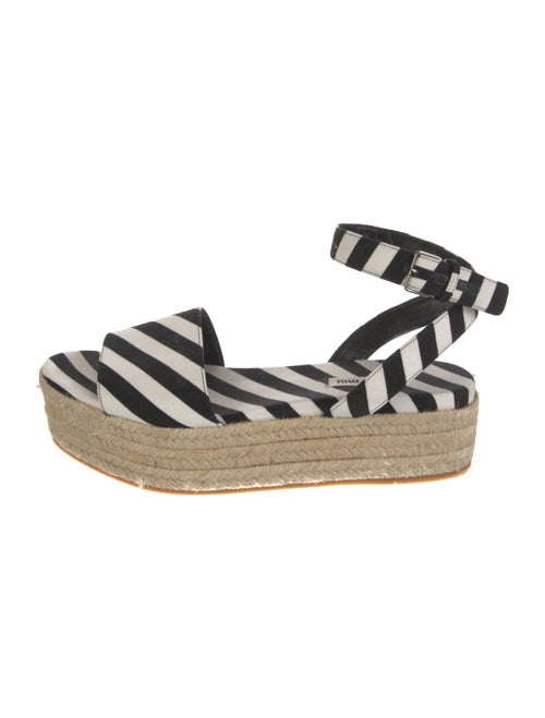 Miu Miu Canvas Striped Espadrilles