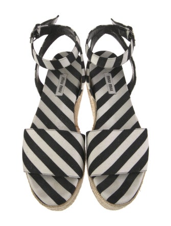 Miu Miu Canvas Striped Espadrilles