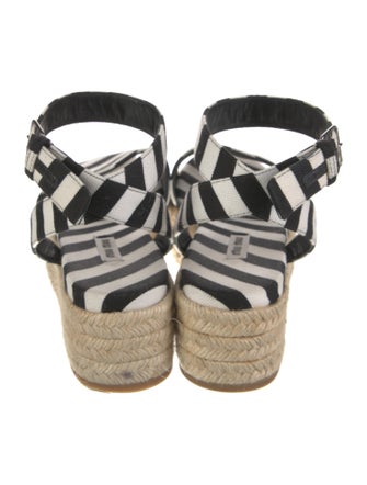 Miu Miu Canvas Striped Espadrilles