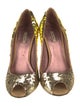 Miu Miu Sequins Leather Trim Embellishment Pumps